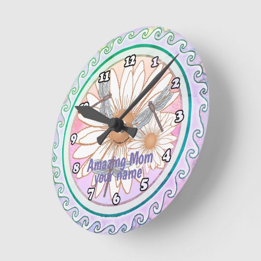 Amazing Mom custom Ronde Klok (Hoek)