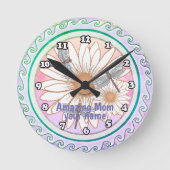 Amazing Mom custom Ronde Klok (Voorkant)