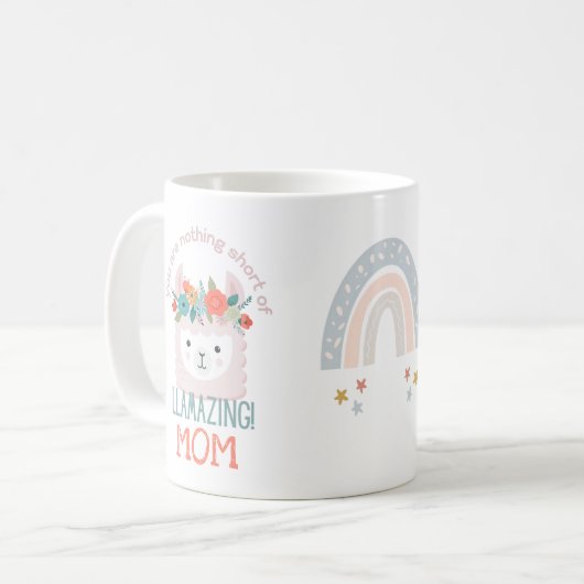 Amazing MOM GRANDMA MOTHER Funny Cute Llama Koffiemok (Voorkant links)