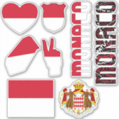 Amazing Monaco Shapes National Symbols Sticker (Voorkant)