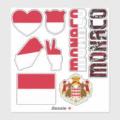 Amazing Monaco Shapes National Symbols Sticker (Vel)