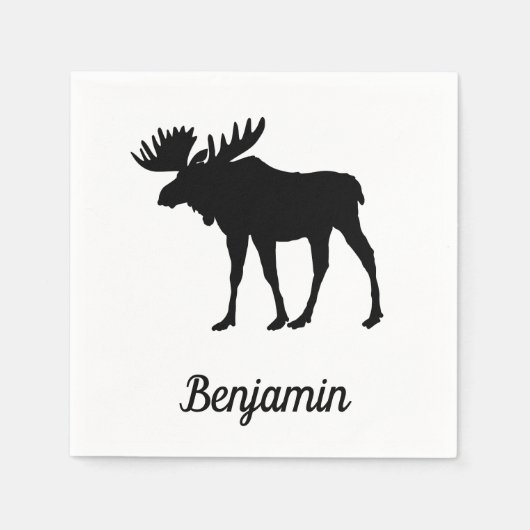 Amazing Moose Rustic Servet (Voorkant)