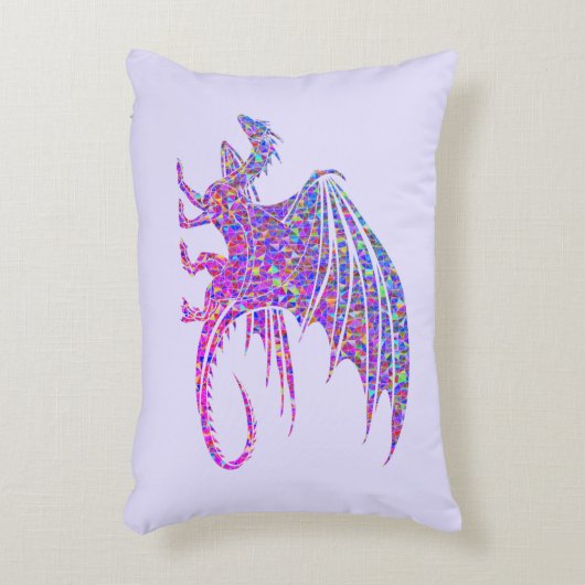 Amazing Mosaic Dragon Accent Kussen (Voorkant(Verticaal))