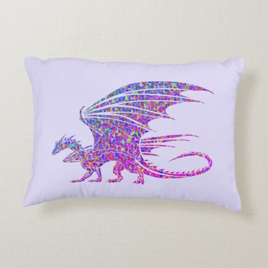 Amazing Mosaic Dragon Accent Kussen (Achterkant)