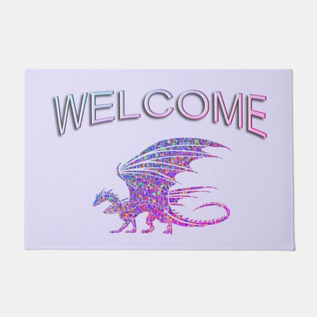 Amazing Mosaic Dragon Deurmat (Voorkant)