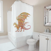 Amazing Mosaic Dragon Douchegordijn (In situ)