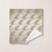 Amazing Mosaic Dragon Golden Bad Handdoek (Wasdoekje)