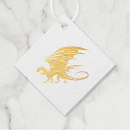 Amazing Mosaic Dragon Golden Bedankjes Labels