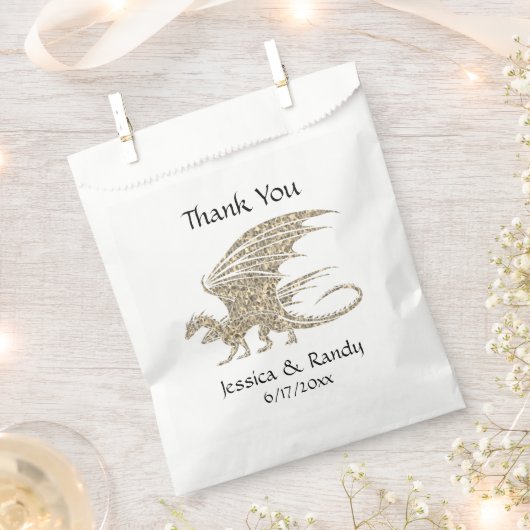 Amazing Mosaic Dragon Golden Bedankzakje (Geknipt)