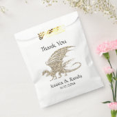 Amazing Mosaic Dragon Golden Bedankzakje (Gezegeld)