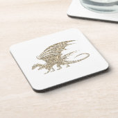Amazing Mosaic Dragon Golden Bier Onderzetter (Linkerzijde)