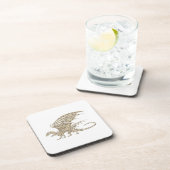 Amazing Mosaic Dragon Golden Bier Onderzetter (Rechterzijde)