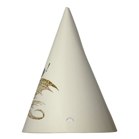 Amazing Mosaic Dragon Golden Birthday Feesthoedjes (Rechts)