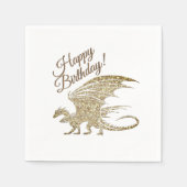 Amazing Mosaic Dragon Golden Birthday Servet (Voorkant)