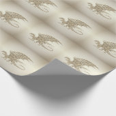 Amazing Mosaic Dragon Golden Cadeaupapier (Hoek)