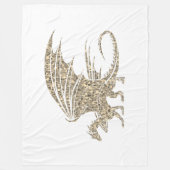 Amazing Mosaic Dragon Golden Fleece Deken (Voorkant)