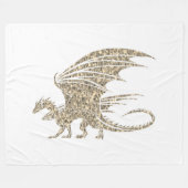 Amazing Mosaic Dragon Golden Fleece Deken (Voorkant (Horizontaal))