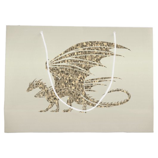 Amazing Mosaic Dragon Golden Groot Cadeauzakje (Achterkant)