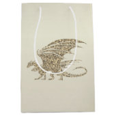 Amazing Mosaic Dragon Golden Medium Cadeauzakje (Voorkant)