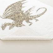 Amazing Mosaic Dragon Golden Sherpa Deken (3/4)