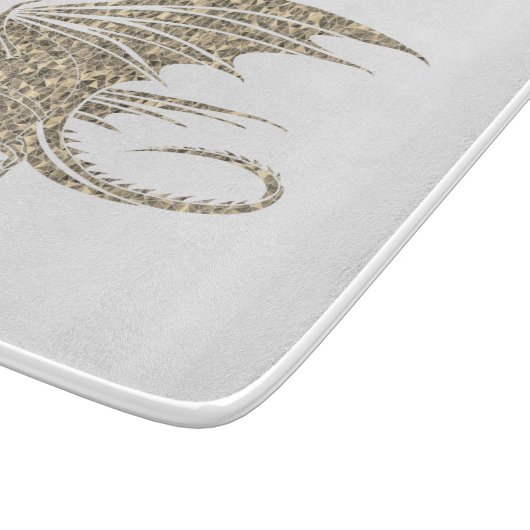 Amazing Mosaic Dragon Golden Snijplank (Hoek)