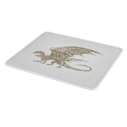 Amazing Mosaic Dragon Golden Snijplank (Hoek)