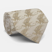 Amazing Mosaic Dragon Golden Stropdas (Opgerold)