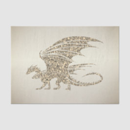 Amazing Mosaic Dragon Golden Tissuepapier