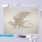 Amazing Mosaic Dragon Golden Tissuepapier (Craft)