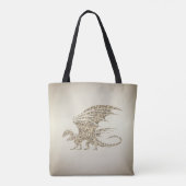 Amazing Mosaic Dragon Golden Tote Bag (Achterkant)