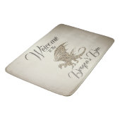 Amazing Mosaic Dragon Golden Welcome Badmat (Gekanteld)