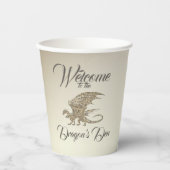 Amazing Mosaic Dragon Golden Welcome Papieren Bekers (Voorkant)