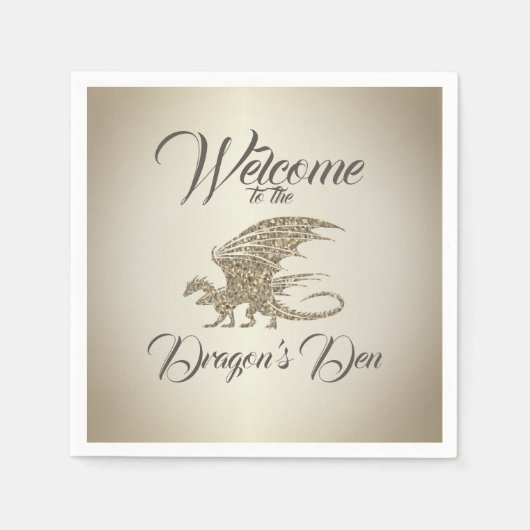 Amazing Mosaic Dragon Golden Welcome Servet (Voorkant)