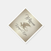 Amazing Mosaic Dragon Golden Welcome Servet (Hoek)