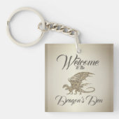 Amazing Mosaic Dragon Golden Welcome Sleutelhanger (voorkant)