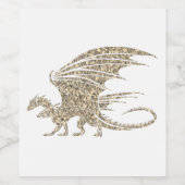 Amazing Mosaic Dragon Golden Wijn Etiket (Enkel label)