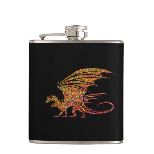 Amazing Mosaic Dragon Heupfles (Voorkant)