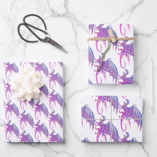 Amazing Mosaic Dragon Inpakpapier Vel (Voorkant)