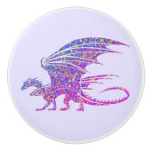 Amazing Mosaic Dragon Keramische Knop (Voorkant)