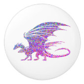 Amazing Mosaic Dragon Keramische Knop (Voorkant)