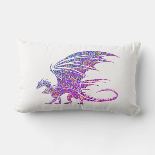 Amazing Mosaic Dragon Kussen (Achterkant)