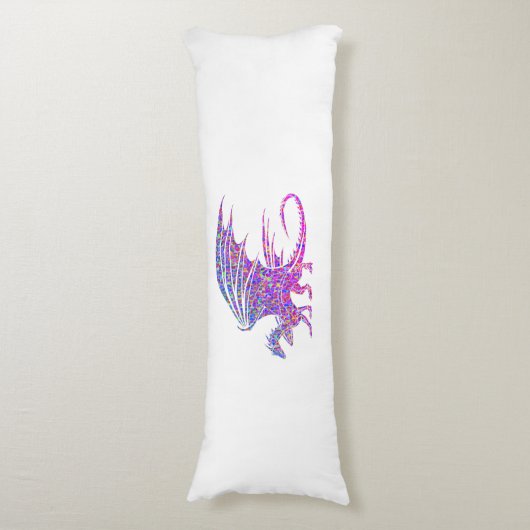 Amazing Mosaic Dragon Lichaamskussen (Voorkant Verticaal)