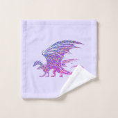 Amazing Mosaic Dragon Paars Bad Handdoek (Wasdoekje)