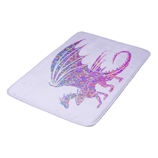 Amazing Mosaic Dragon Paars Badmat (Gekanteld)