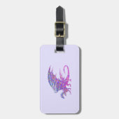 Amazing Mosaic Dragon Paars Bagagelabel (Voorkant verticaal)