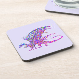 Amazing Mosaic Dragon Paars Bier Onderzetter