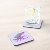 Amazing Mosaic Dragon Paars Bier Onderzetter (Rechterzijde)