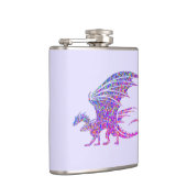 Amazing Mosaic Dragon Paars Heupfles (Rechts)