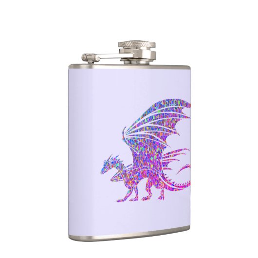 Amazing Mosaic Dragon Paars Heupfles (Rechts)