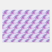 Amazing Mosaic Dragon Paars Inpakpapier Vel (Voorkant 3)